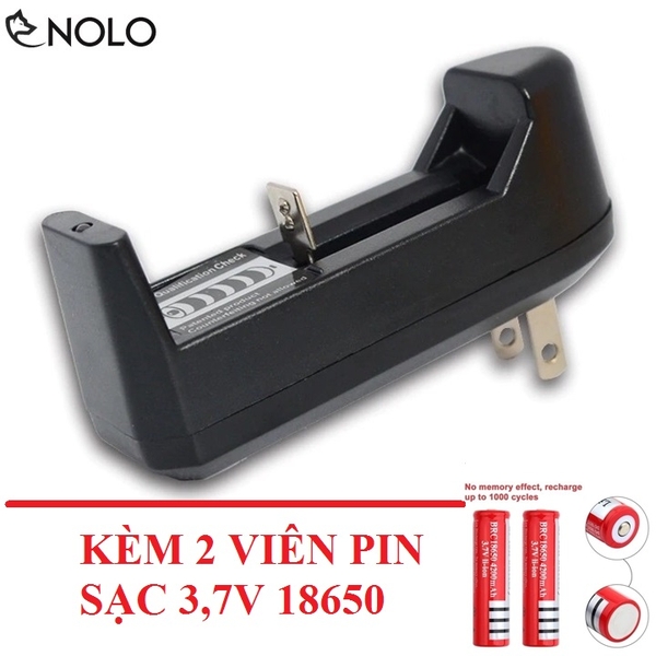 Bộ Sạc Pin Đa Năng 3,7V Cho Pin 18650 Kèm 2 Viên Pin 3,7V 18650