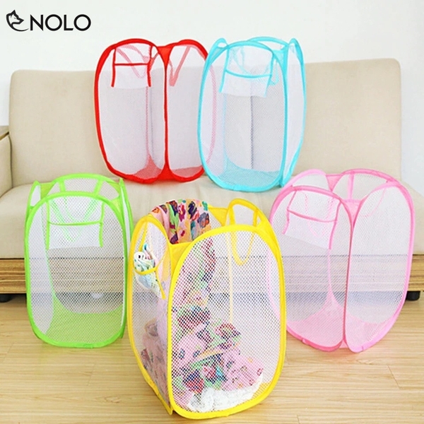 Combo 2 Sọt Lưới Đựng Quần Áo Gấp Gọn Nhiều Màu Cho Gia Đình