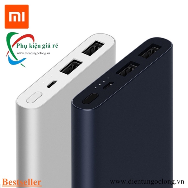 Pin Sạc Dự Phòng Xiaomi 2 USB Gen 2S 10000 mAh 2018 Chính Hãng