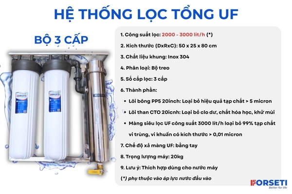 Combo UF4000 + Cốc béo trong lõi PP5 + Cốc xanh béo lõi CTO FULL phụ kiện (cốc, giá, gông, vít)