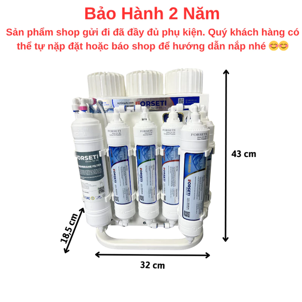 Máy lọc nước để gầm Forseti 8 cấp Model FWP-888-X8. Thiết kế siêu gọn mới nhất thích hợp nhiều không gian bếp. Bảo hành 24 tháng