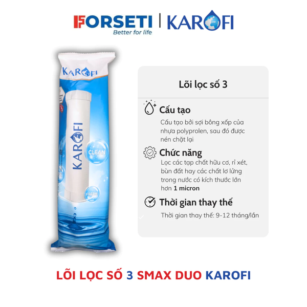 Lõi lọc thô số 3 Smax Duo Karofi