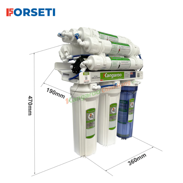 Máy lọc Kangaroo Hydrogen KG100HA KV không tủ - 9 cấp bảo hành trong 24 tháng chính hãng. Thiết kế mới nhỏ gọn 2025