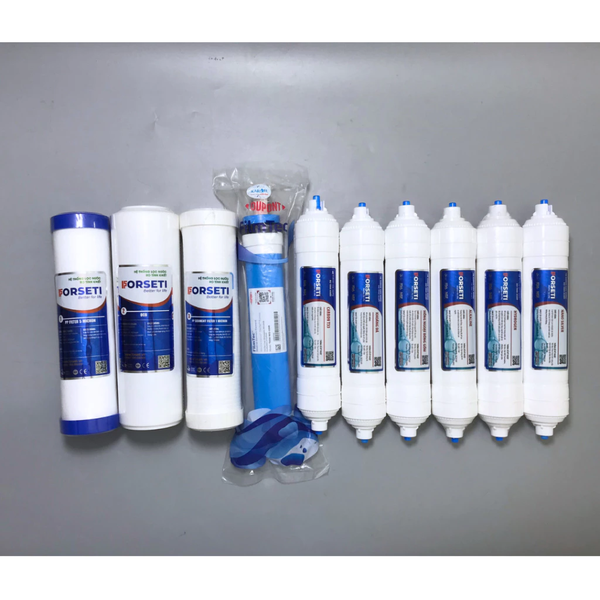 Combo 10 lõi lọc Forseti (123 + RO Karofi 50GPD + 5678910)