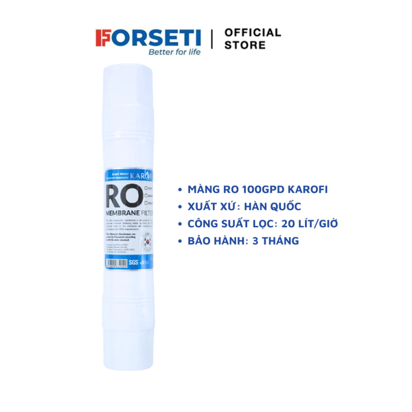 Combo 8 lõi lọc Forseti (123 + RO Karofi 100GPD đúc + 5678)