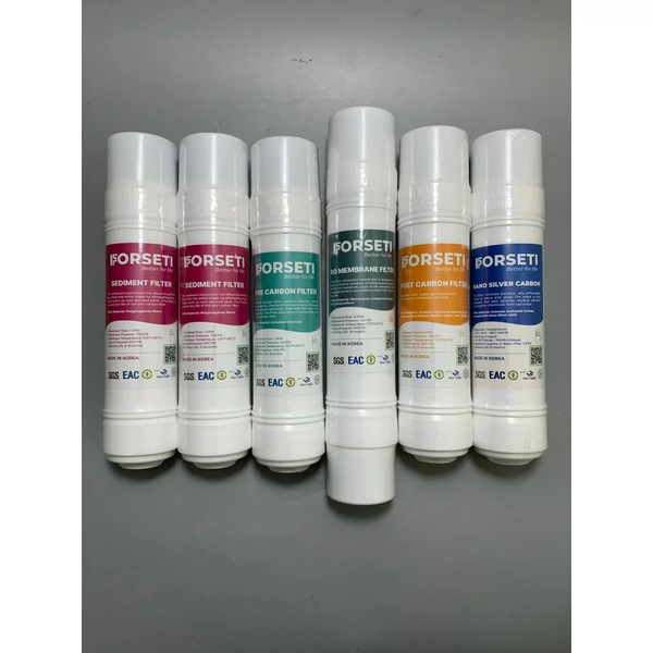 Combo 6 lõi lọc Forseti đúc Hàn Quốc (2Sed+Pre+RO+Post+Nano)