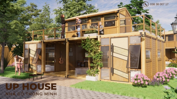 nhà gỗ lắp ghép cao cấp