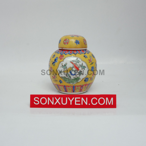 Lu sứ vàng  Giang Tây, cao 11 rộng 10