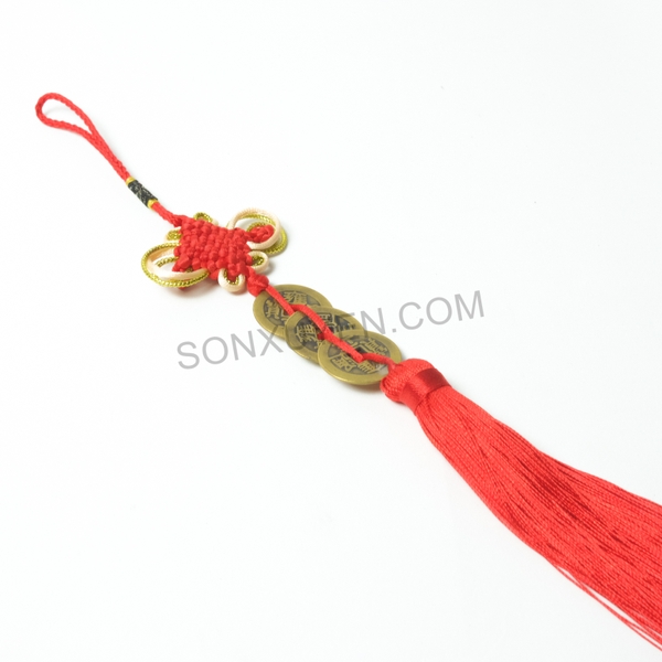 Dây tiền có 3 đồng vàng ĐK 2,5 cm
