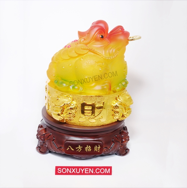 Cóc phong thủy mã não rộng 26 cm ,cao 35 cm. Mã SP000245.