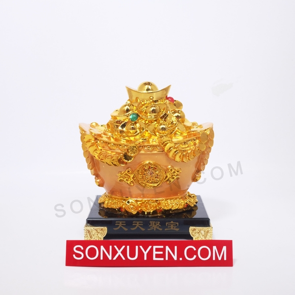 Thoi vàng phong thủy tài lộc dài 11,5 cm ,rộng 14,5cm. Mã SP000253.