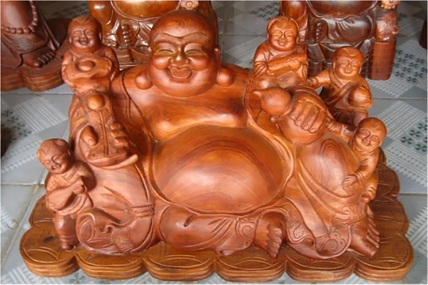 Tượng Phật Di Lặc gỗ đẹp, hàng mới về, mẫu số 8