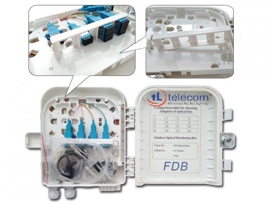 Hộp FTTH ODF 8 Core Ngoài Trời TL TELECOM