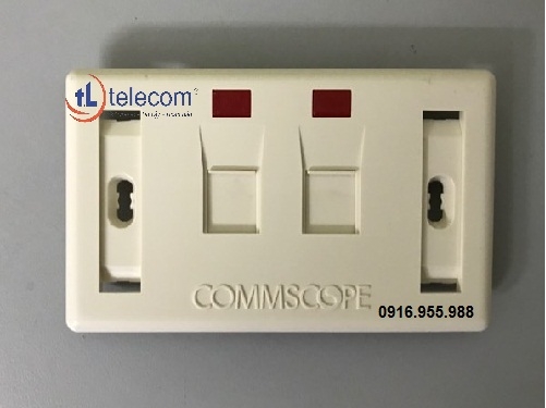 Mặt WallPlate AMP (Commscope) 2 port chính hãng.