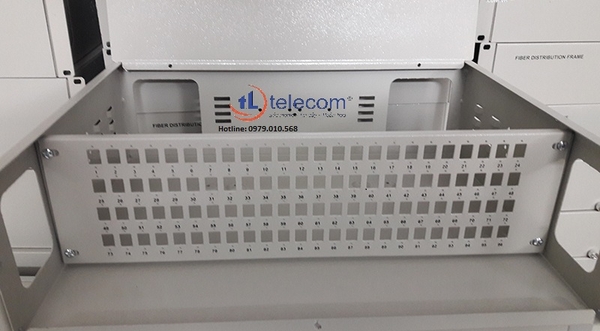 TL telecom sản xuất vỏ hộp phối quang ODF 64Fo (64 sợi, 64 core, 64 cổng) trong nhà