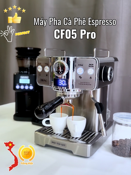Máy pha cà phê espresso CF05 PRO chuyên nghiệp toàn diện DIY, giảm áp tự động an toàn nâng cấp