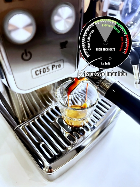 Máy pha cà phê espresso CF05 PRO chuyên nghiệp toàn diện DIY, giảm áp tự động an toàn nâng cấp