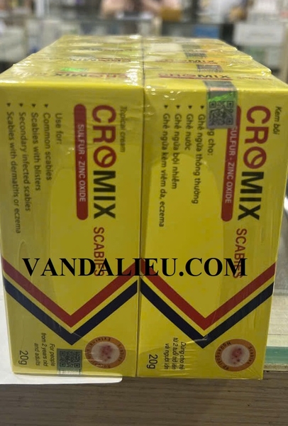 CROMIX SCABIES 20G. PERMETHIN, SULFUR - ZINC OXIDE KEM BÔI ĐIỀU TRỊ GHẺ ...