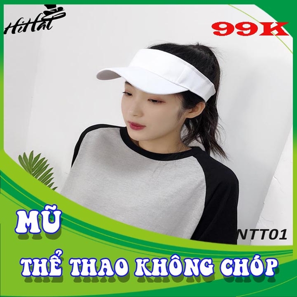 Nón lưỡi trai thể thao nửa đầu trơn đơn giản - NTT01