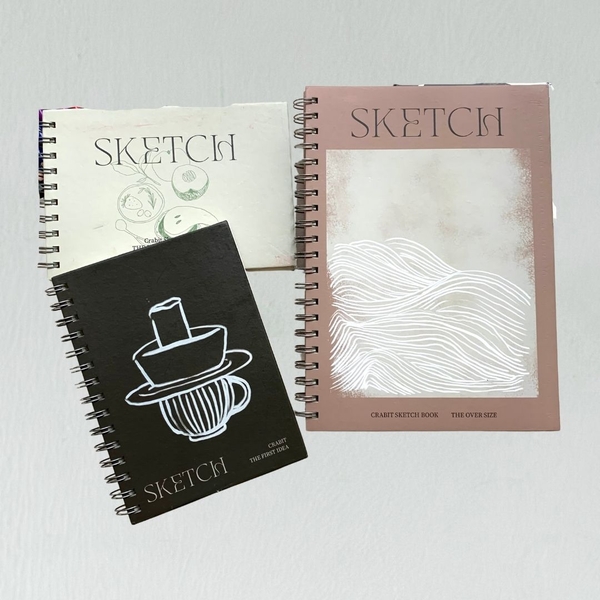 Combo 3 sổ sketchbook lò xo 190gsm