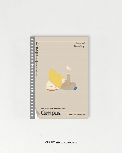 Vở ruột sổ còng kẻ ngang chấm B5 100 trang Crabit x Kokuyo Land of Too-shy 2 - Bananeet Picnic
