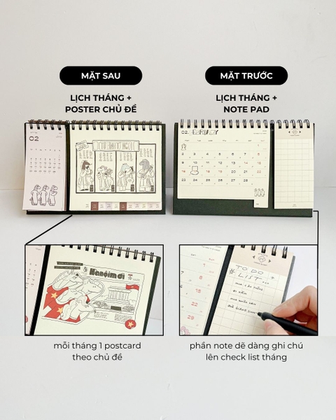 Lịch để bàn 2026 Crabit Calendar - Ngựa Gia