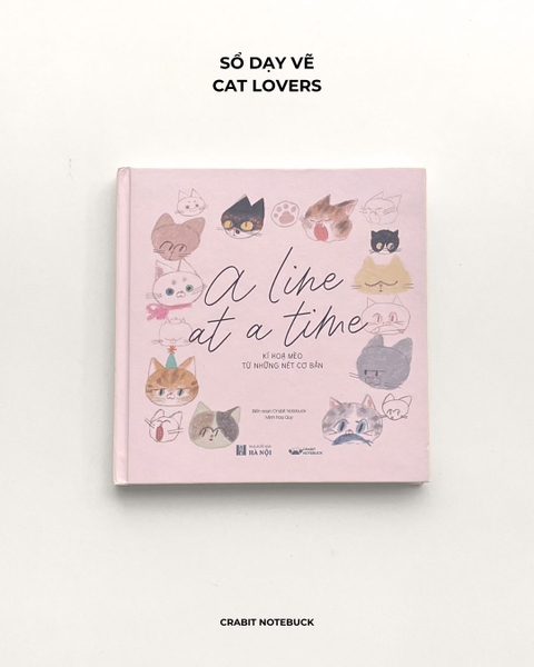 Sổ dạy vẽ A Line At A Time - Cat Lovers