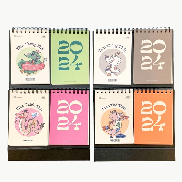 Lịch 2024 để bàn Crabit Calendar Thìn Thần Thái