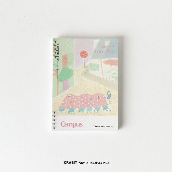 Sổ lò xo A5 kẻ ngang 160 trang Netizen - Crabit x Kokuyo - Land of Too-Shy