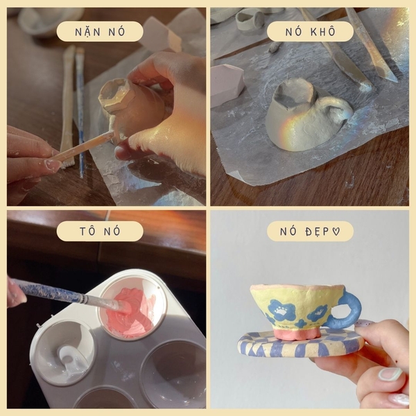 500g Đất sét tự khô - Crabit Air Dry Clay