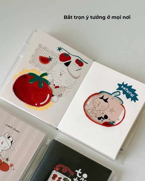 Sketchbook A6 190gsm Tomeoto Sọc Hồng