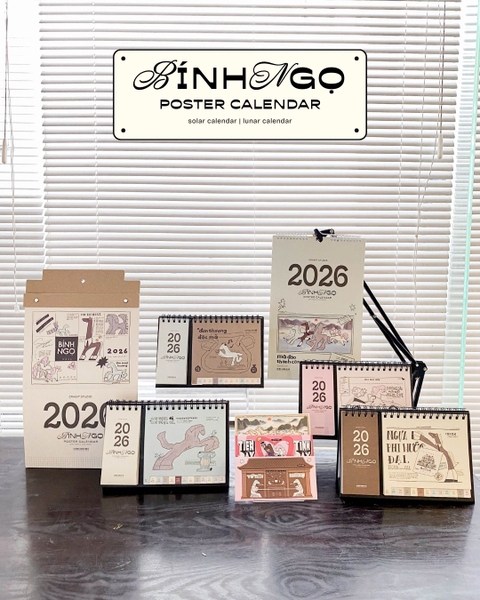 Lịch để bàn 2026 Crabit Calendar - Ngựa Gốm