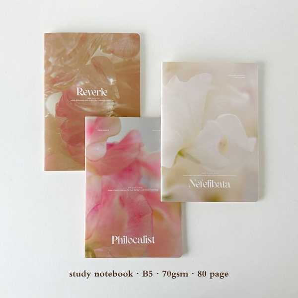 Vở kẻ ngang 80 trang Moments Collection - Hoa hồng