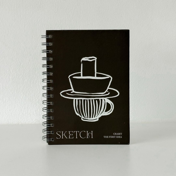 Sổ Sketchbook lò xo A5 dọc - Đen