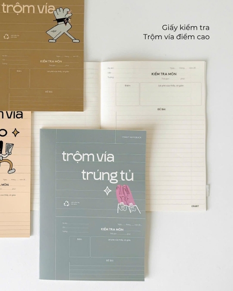 Giấy kiểm tra kẻ ngang Trộm vía - Trúng tủ