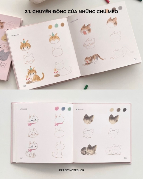 Sổ dạy vẽ A Line At A Time - Cat Lovers