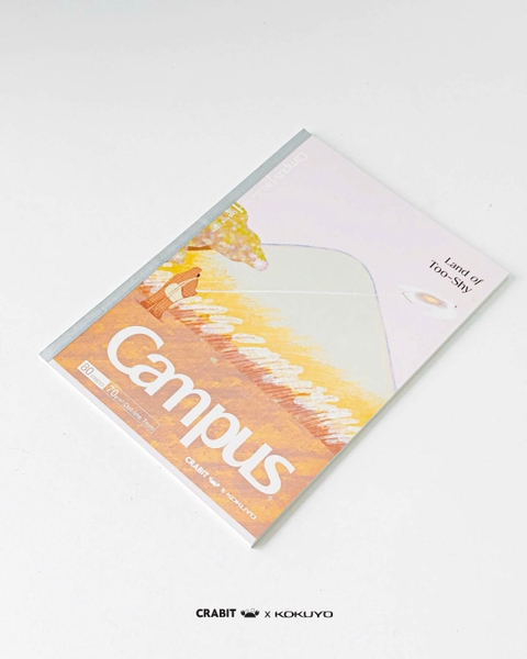 Vở kẻ ngang chấm 80 trang B5 giấy Nhật Crabit x Kokuyo Land of Too-Shy 2 -  Mr. Bubble Tea Picnic