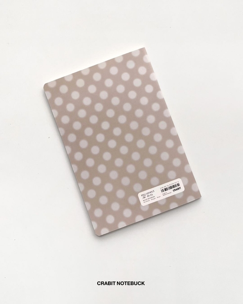 Vở kẻ ngang 100 trang 80gsm Chấm bi - Nâu nhạt