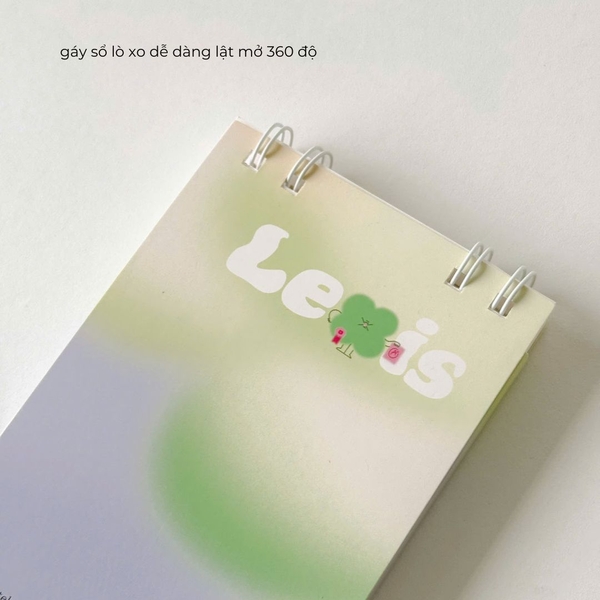 Sổ học từ Handy ruột kẻ ngang 90 trang học 360 từ - Hên Gradient
