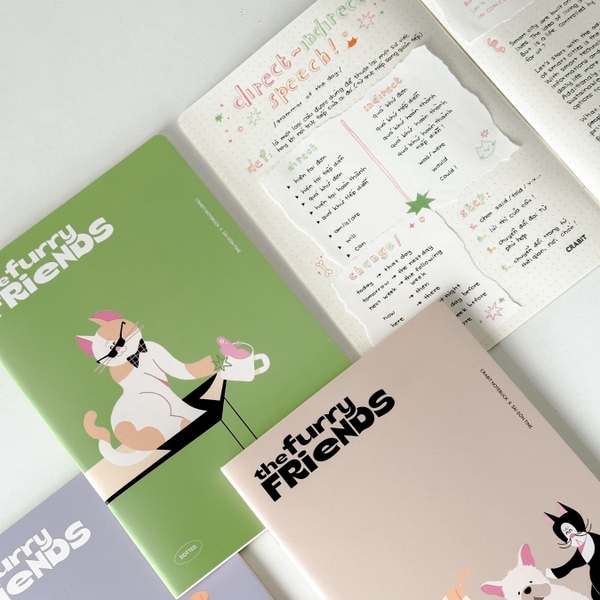 Combo 3 Vở chấm dot 120 trang Crabit x SGT - The Furry Friends