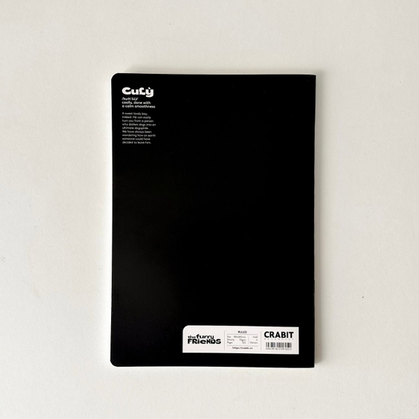 Vở kẻ ngang 120 trang Crabit x SGT - The Furry Friends - Cu Lỳ - Đen