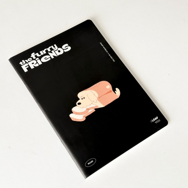 Vở kẻ ngang 120 trang Crabit x SGT - The Furry Friends - Cu Lỳ - Đen