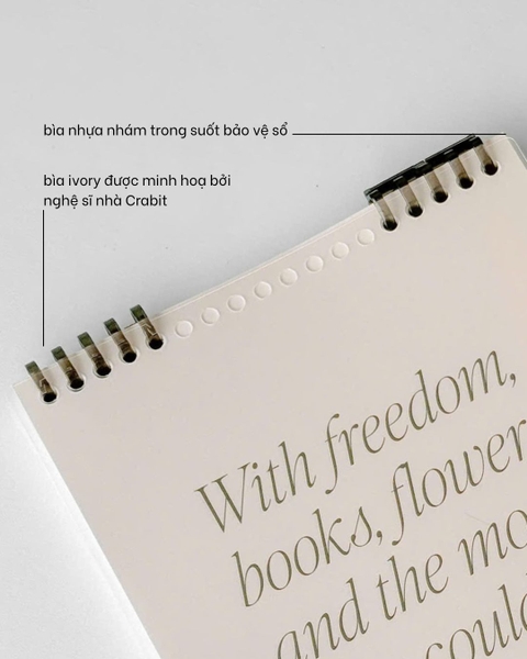 Sketchbook slim binder B5 190gsm Kỳ Hoa Dị Thảo - Tulip Quote