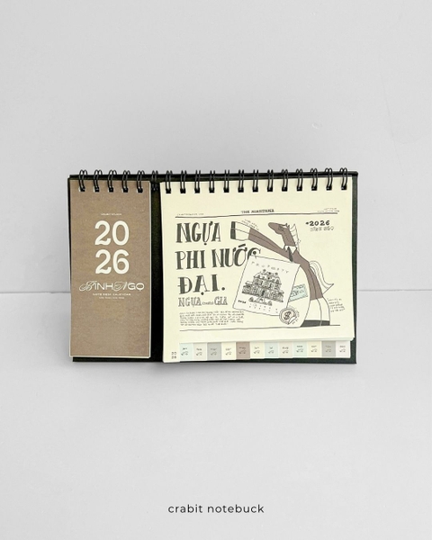 Lịch để bàn 2026 Crabit Calendar - Ngựa Gia