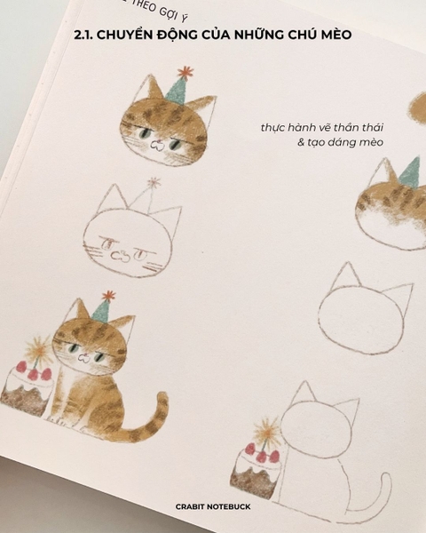 Sổ dạy vẽ A Line At A Time - Cat Lovers