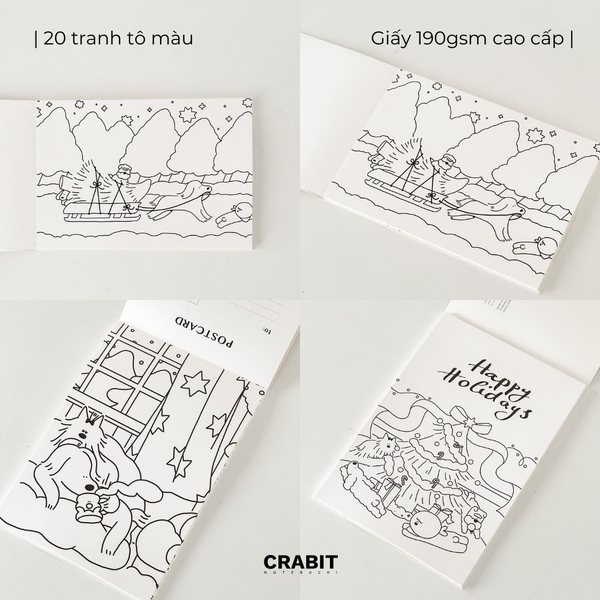 Sổ tô màu bút marker Falalala chủ đề lễ hội, giáng sinh