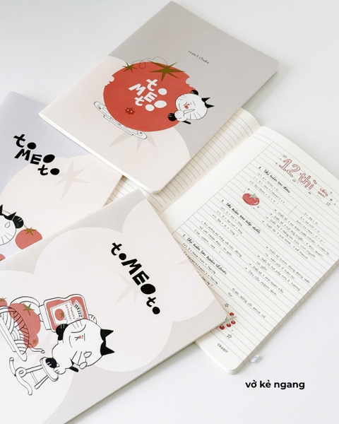 Combo 3 Vở kẻ ngang 100 trang 80gsm Tomeoto