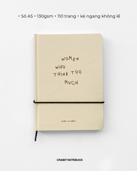 Sổ tay A5 kẻ ngang 130gsm 110 trang A Few Notes - Woman Who Think Too Much