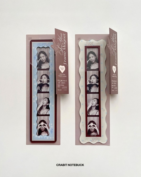 Khung ảnh nam châm dài 4 tấm Chấm bi