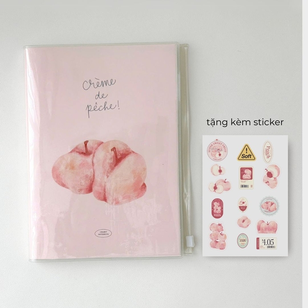 Sổ A5 grid 130gsm 128 trang Peach Pocket